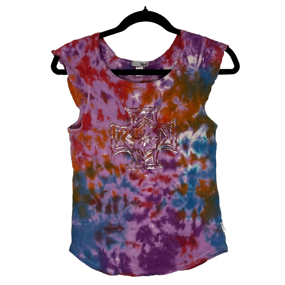 Vintage l.e.i tie-dye Y2K baby graphic tee size M